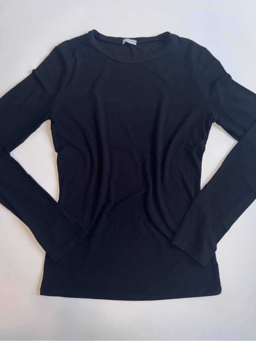 Intimissimi Women’s Black Long Sleeve Fitted Stretch Top Estimated Medium